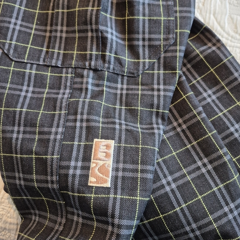 Bonfire men's size Medium black plaid classic fit snowboarding pants EUC - Picture 6 of 13